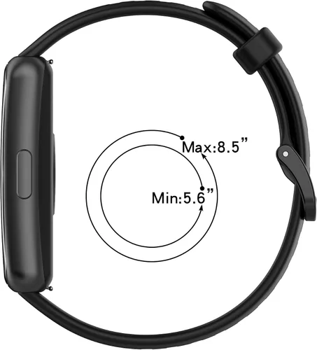 Miniatura 7 de Senter Banda de repuesto de goma suave de liberación rápida para Huawei Band 7 Smart Watch Púrpura