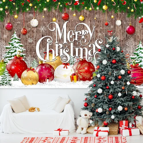 Miniatura 6 de Irenare Telón de fondo de Navidad, banner de Feliz Navidad, decoración para fiesta, fondo de fotografía de Navidad, accesorios para fotos