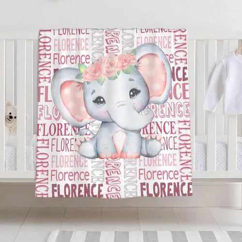 Miniatura 18 de Manta de bebé personalizada con nombre – Manta de león para niños pequeños, bebés, niños, ducha, recién nacidos – Cochecito de bebé, decoración