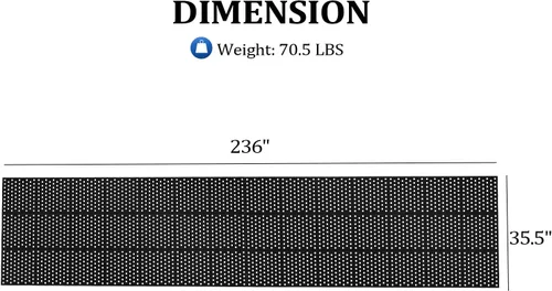 Miniatura 8 de ROVSUN Rubber Floor Mat with Holes, 3x20 FT Hollow Large Mat Roll, Anti-Fatigue/Non-Slip Drainage Mat, for Industrial Kitchen Restaurant Bar