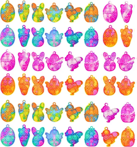 Miniatura 8 de Juguetes sensoriales para ansiedad de Pascua, 24 unidades, regalos de fiesta de Pascua para niños, rellenos de huevos de Pascua, rellenos de cestas