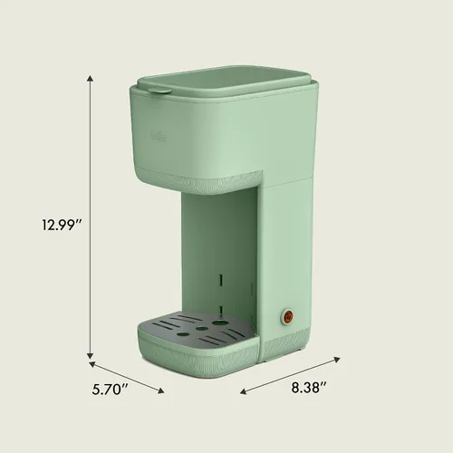 Miniatura 8 de BELLA Cafetera de una sola porción, compatible con cápsulas K y café molido, con bandeja de goteo extraíble y ajustable, apagado automático y Vidrio