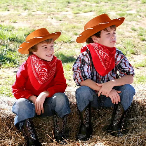 Miniatura 7 de 24 Piezas Sombreros de Vaquero y Bandanas para Niños Accesorios de Sombrero de Disfraz de Vaquero del Oeste para Niños Pequeños Suministros