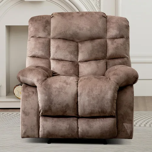 Miniatura 7 de CANMOV Silla reclinable manual, sofá reclinable individual con respaldo y reposabrazos sobrerelleno para sala de estar, muebles de dormitorio