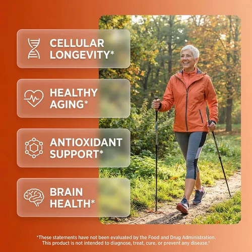 Miniatura 10 de Clean Nutraceuticals Fisetina Quercetina Resveratrol con Espermidina Extracto de Germen de Trigo - Suplemento de Salud para Adultos Longevidad