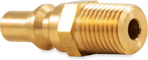 Miniatura 2 de Camco 59903 Válvula de conexión rápida para dispositivos con gas propano, de 1/4 pulgadas, macho, de caudal total.