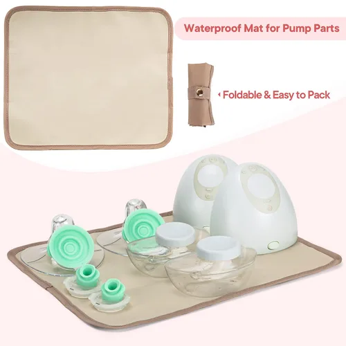 Miniatura 4 de Fasrom Bolsa de extracción de leche portátil compatible con bombas manos libres Momcozy Medela y Elvie, funda de transporte portátil con alfombrilla