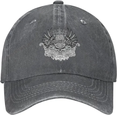 Miniatura 2 de Cowboy Hat Trendy Hats for Man and Women Djustable Four Season Outdoor Baseball Cap of Hell Skull with Angel Deep Heather