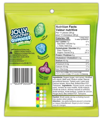 Miniatura 2 de Jolly Rancher Gummies Sours, sabores originales, 182g/6.4 oz. (importado de Canadá)