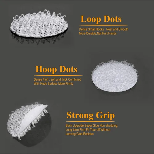 Miniatura 2 de Puntos autoadhesivos - 1200 unidades (600 pares) de 1,5 cm de diámetro, puntos de velcro adhesivos impermeables para la escuela, la oficina