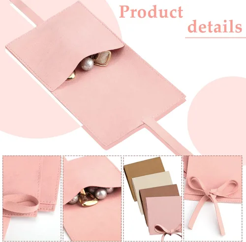 Miniatura 3 de Lothee 40 bolsas de microfibra para joyas de 3.1 x 3.1 in, bolsas de regalo pequeñas de lujo, bolsa de microfibra para pulseras y collares