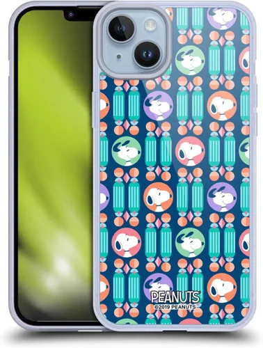 Miniatura 147 de Head Case Designs Snoopy Deco Dreams - Funda de gel suave con licencia oficial de Peanuts Blue Pattern compatible con Apple iPhone 7 Plus/iPhone 8
