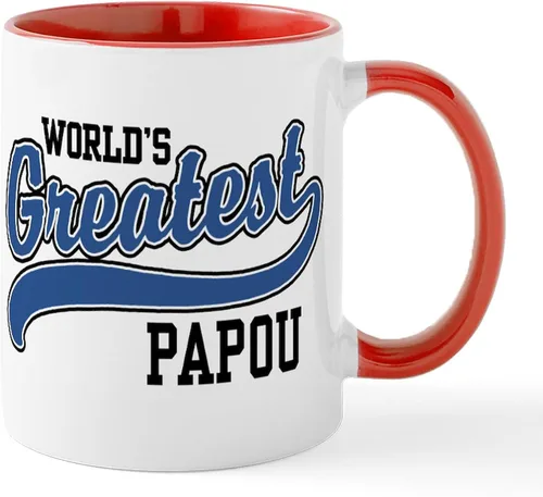 Miniatura 10 de CafePress Papou (Worlds Best) Taza de café de cerámica (11 oz (11.0 fl oz)