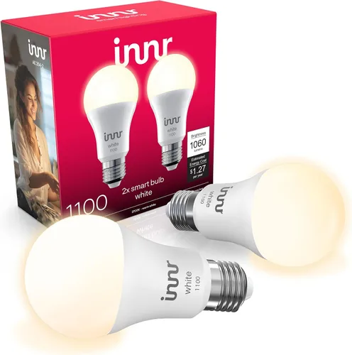 Miniatura 13 de innr - Bombilla inteligente Zigbee A19, funciona con Hue*, Alexa, SmartThings (se requiere hub), luz blanca y de color, bombilla LED E26, bombilla