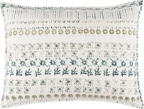 Miniatura 3 de Pine Cone Hill Funda gris espino, tamaño europeo, patrón floral gris/negro