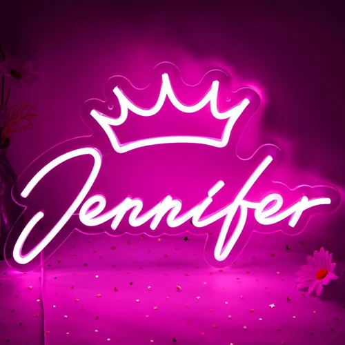 Miniatura 12 de Letrero de neón grande con nombre de Bella para decoración de pared, luz LED de neón para dormitorio de niños, decoración de fiesta de cumpleaños