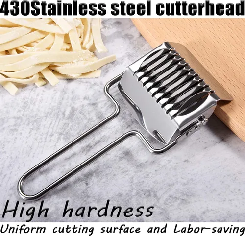 Miniatura 3 de Cortador de fideos de pasta de acero inoxidable para hacer espaguetis para hacer fideos, rodillo, cortador de masa, triturador, herramienta de cocina