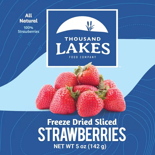 Miniatura 3 de Thousand Lakes Fresas rebanadas liofilizadas, fruta de primera calidad, 5 onzas a granel, sin azúcar añadido, 100% fresas