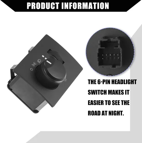 Miniatura 6 de No.68019567AC - Interruptor delantero para faros delanteros de automóvil para Chrysler 300 para Dodge Charger 2006-2010, interruptor de faros