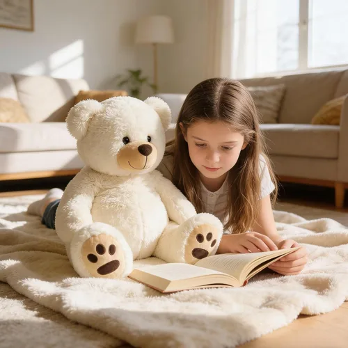Miniatura 8 de LotFancy - Oso de peluche de 20.0 pulgadas, lindo oso de peluche con huellas, regalo para niños bebés pequeños en baby shower, cumpleaños