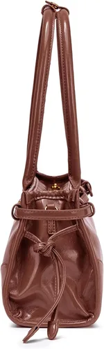 Miniatura 6 de NEWBELLA Bolso de mano de piel sintética para mujer, bolso de hombro convertible con asa superior para trabajo de noche