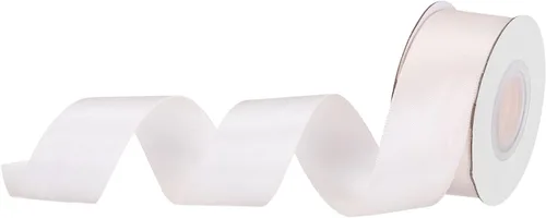 Miniatura 155 de MECCANIXITY Cinta de satén de 3/8 pulgadas de 50 yardas, de grogrén, de seda sólida, fina para ramo de boda, para regalo del día de San Valentín