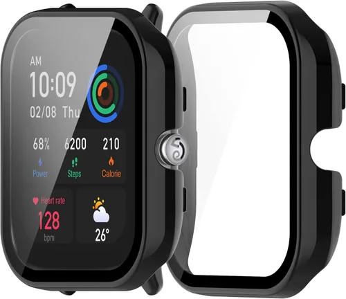 Miniatura 9 de Funda protectora compatible con Amazfit GTS 4 Mini protector de pantalla, carcasa completa de policarbonato duro, antiarañazos, cubierta completa