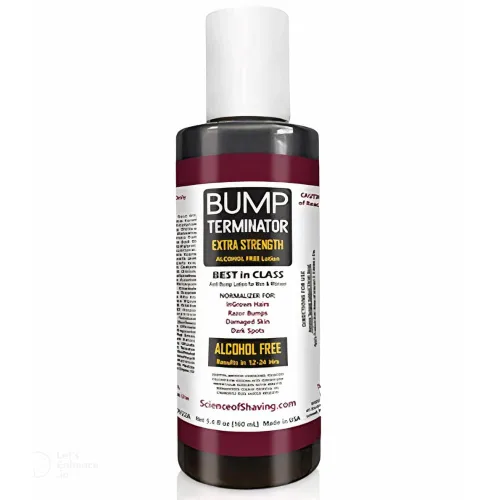 BUMP Terminator libre de alcohol, anti golpes de afeitar, cabello encarnado, tratamiento de la piel para cara, cuello, área de bikini, piernas