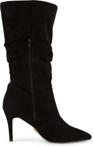 Miniatura 4 de CUSHIONAIRE Botas Porsha de tacón fruncido para mujer con espuma viscoelástica, anchos disponibles, Negro