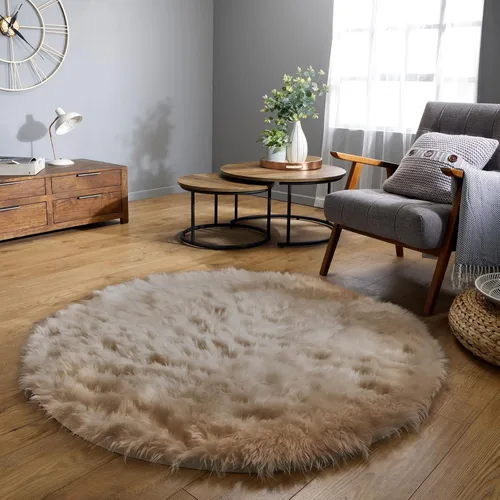 Miniatura 17 de Latepis - Tapete rectangular de piel sintética tipo lana de oveja suave, esponjosa y lavable para sala de estar, dormitorio, sala de juegos o Blanco