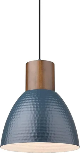 ELYONA Lámparas colgantes martilladas para isla de cocina, lámparas colgantes pequeñas de madera maciza de 7 pulgadas, lámpara colgante de metal