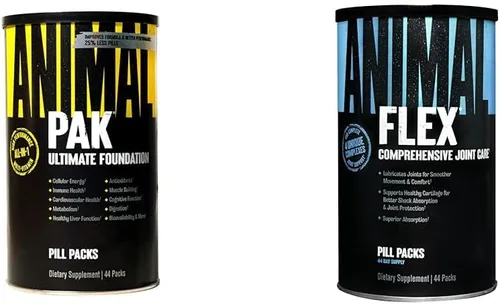 Animal Pak - Práctico paquete de vitaminas y suplementos todo en uno - Zinc y Flex - Suplemento completo de apoyo para las articulaciones - Contiene