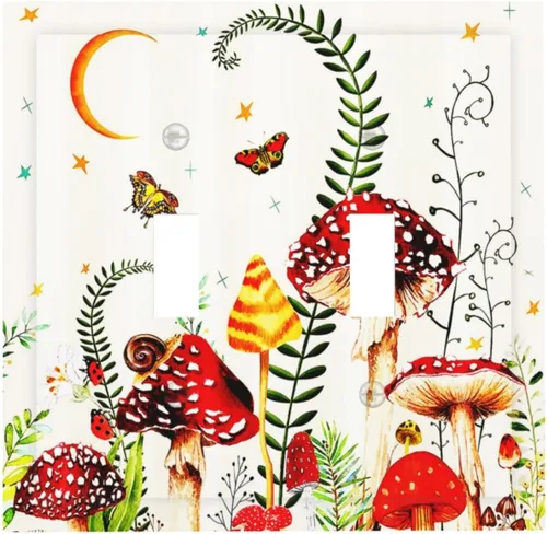 Miniatura 48 de Placa de cubierta de tomacorriente con diseño de mariposa, placas decorativas de pared, 1 gang, cubiertas de enchufes eléctricos, placa frontal Arte