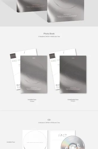 Miniatura 2 de BTS Jimin FACE 1er álbum en solitario versión aleatoria PhotoBook+4p PhotoCard+1p Postal+1p Postal grande+Seguimiento sellado