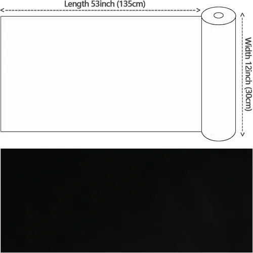 Miniatura 3 de Rollo de piel sintética color liso negro de 12 x 53 pulgadas, material para hacer manualidades, hacer manualidades, aretes de cuero, lazos, costura