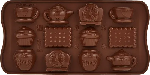Miniatura 3 de Silikomart Platinum Tea Time - Molde de silicona para chocolate, marrón