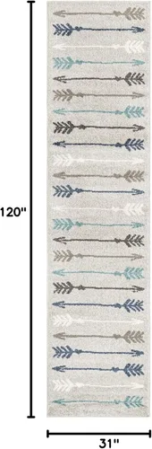 Miniatura 2 de Unique Loom - Tapete con diseño abstracto, informal, moderno y contemporáneo de la colección otoñal, alargado de 2 pies 6 pulgadas x 10 pies, diseño
