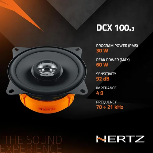 Miniatura 5 de HERTZ Dieci Series DCX-1003 Altavoces coaxiales bidireccionales de 4" - Par