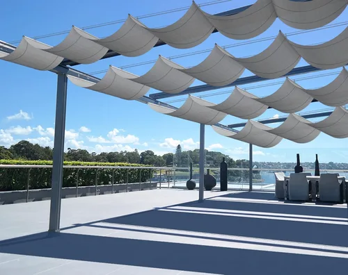 SunnyRoyal Toldo retráctil para pérgola de 3 x 4 pies, color gris claro, toldo de repuesto con herrajes para patio, porche, jardín, al aire libre