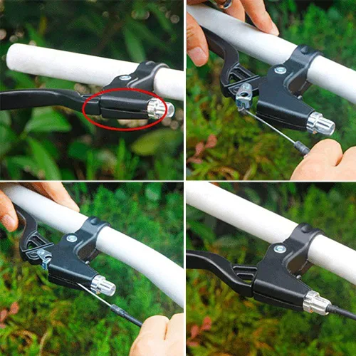 Miniatura 3 de Lomodo 4 accesorios de freno de bicicleta que incluyen 2 manillares V-Brake de aleación de aluminio (0.9 in de diámetro) y 2 cables de freno