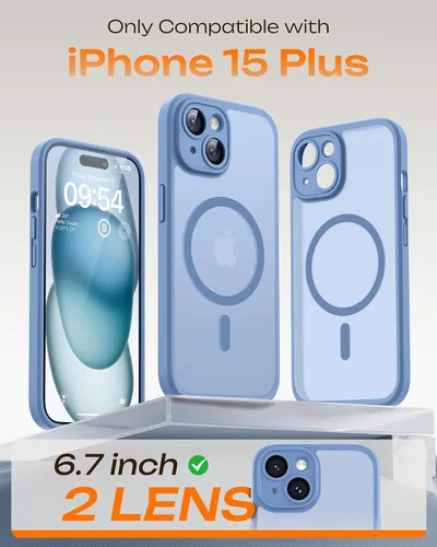 Miniatura 93 de TOCOL Funda para iPhone 11, compatible con Magsafe, protección completa de cámara, imanes integrados, protección contra caídas, funda translúcida