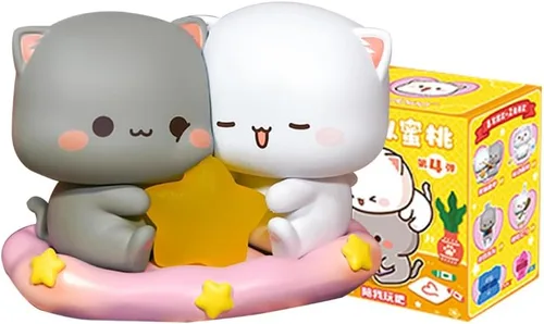 Mitao Cat Series 4 Caja Ciega Figuras Kawaii de Acción Colección Aleatoria Adivina Bolsa Ciega Coleccionable Adornos de Escritorio Modelo Lindo