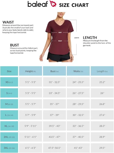 Miniatura 7 de BALEAF Women's Short Sleeve Running Shirts Athletic Lightweight Quick Dry Workout Training Yoga Crewneck Tops