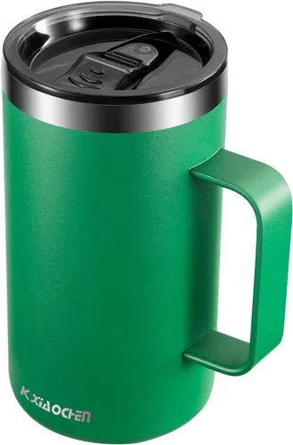 Miniatura 22 de KXIAOCHEN - Taza de café aislada de 20 onzas con tapa, taza de café de acero inoxidable, vaso de café de doble pared con aislamiento al vacío