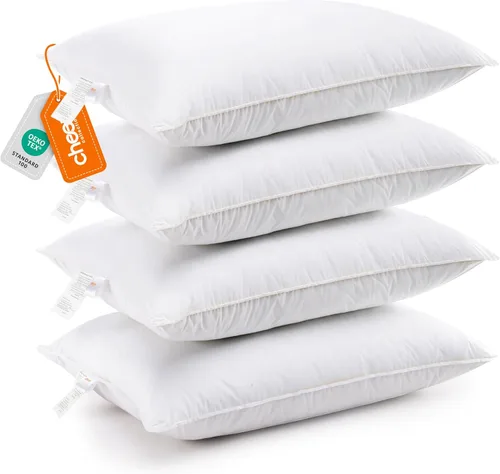 Miniatura 9 de Cheer Collection Almohadas de cama de tamaño estándar, almohadas alternativas de plumón, almohadas suaves y posicionadores, juego de 2 almohadas