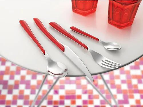 Miniatura 10 de Amefa ECLAT - Juego de cubiertos (24 unidades, 9.8 x 5.5 x 3.1 in), color rojo