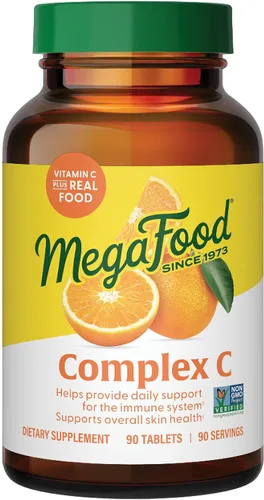 Miniatura 9 de MegaFood Complex C - Suplemento vegano de apoyo inmunológico de vitamina C, suplemento de vitamina C hecho con alimentos reales, incluyendo naranja