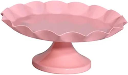 Miniatura 6 de Soporte de hierro para tartas, bandeja decorativa para cupcakes, bandeja de fruta de postre para baby shower, boda, fiesta de cumpleaños (rosa) (M)