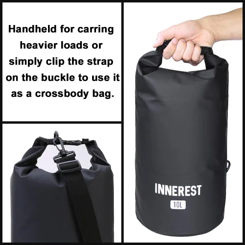 Miniatura 3 de Innerest Bolsa seca impermeable ligera para recreación de agua al aire libre, playa, barco, camping, pesca, kayak con una bolsa impermeable