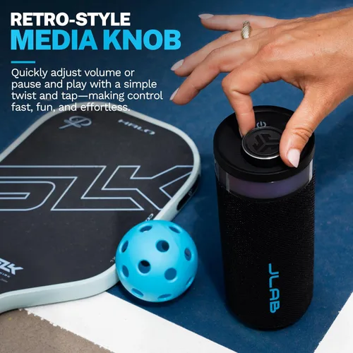 Miniatura 8 de JLab Go Party - Altavoz Bluetooth portátil, color negro medianoche, 10 vatios de potencia, más de 16 horas de reproducción, impermeabilización IP56